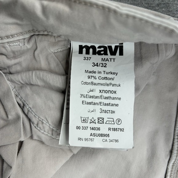 Mavi Jeans Matt Relaxed Straight Leg Pants Mens 34x31 Light Beige Khaki - Picture 11 of 16